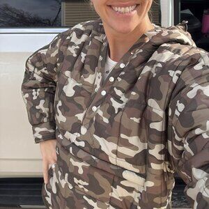 Camo Puffer Pullover